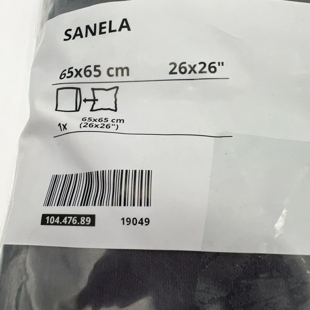 IKEA SANELA Velvet Euro Sham Cushion Set Of 2  Gray 26